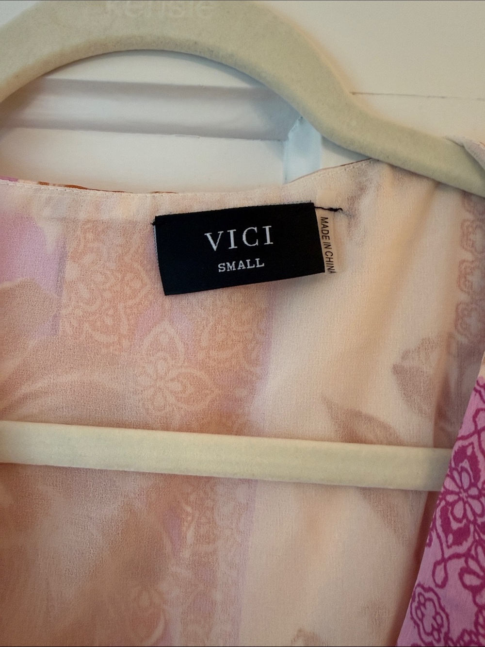 Vici Pink and Lavender Floral Wrap Romper with Feather Trim - Picture 2 of 8